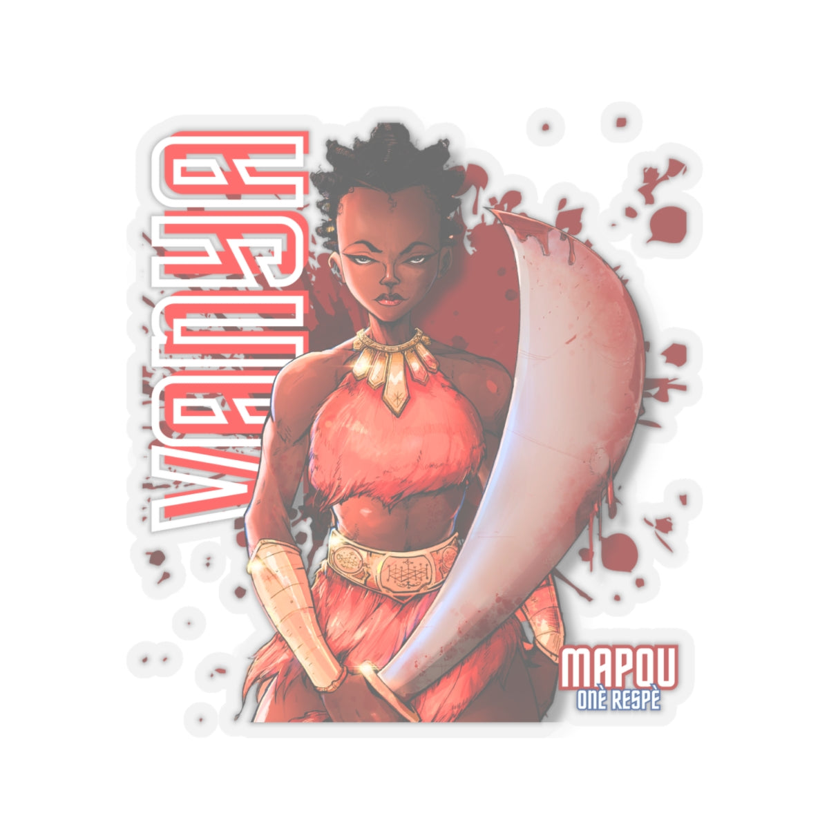 Vanya Mapou Kiss-Cut Stickers
