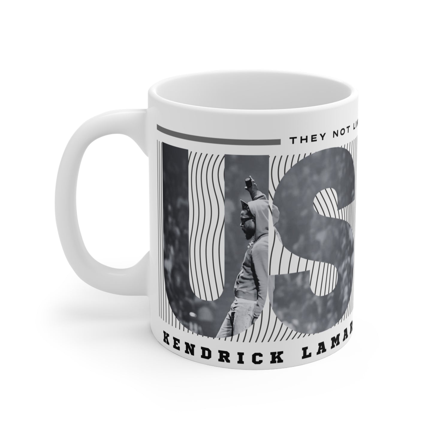 "Not Like Us" Mug in white – For the Real Ones Only