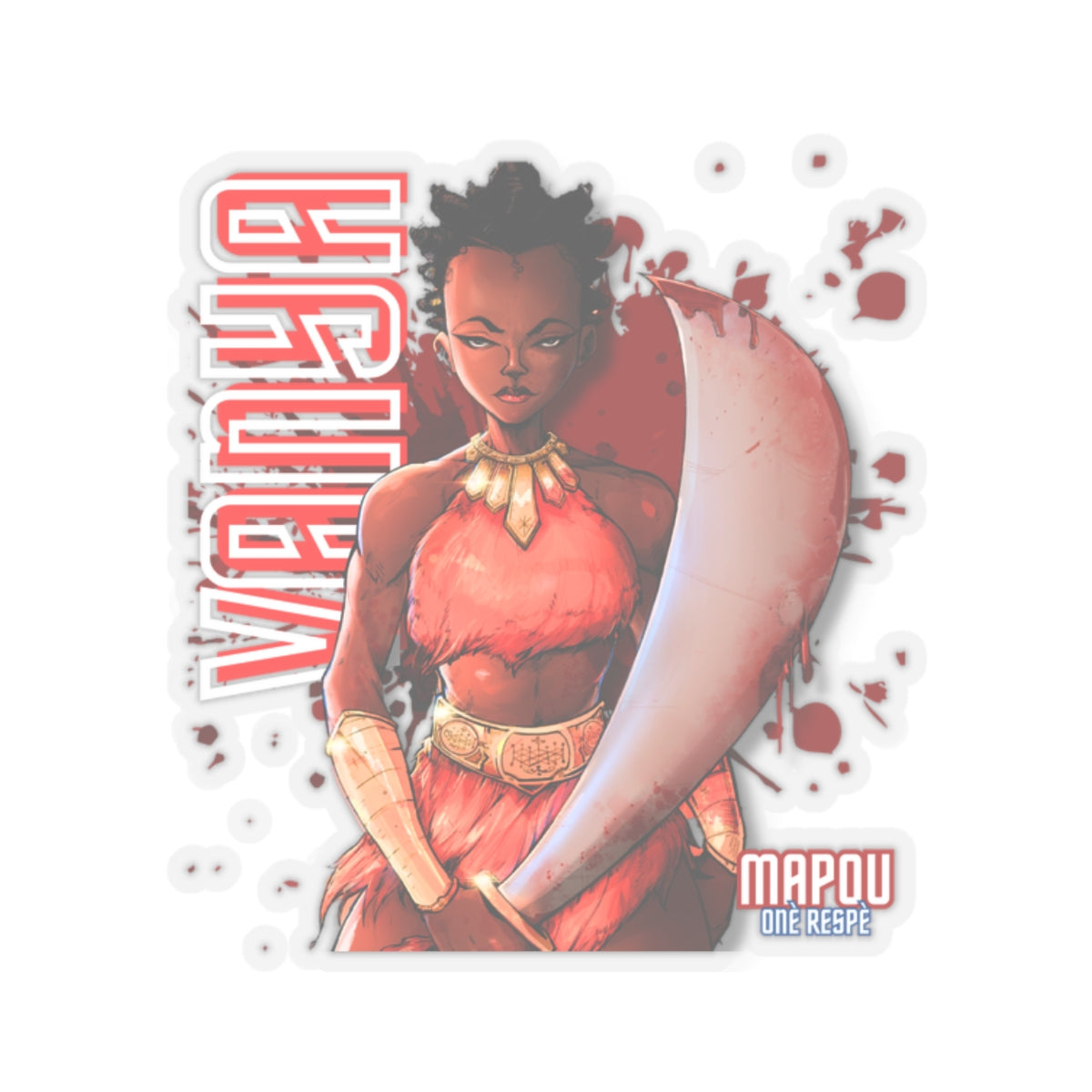 Vanya Mapou Kiss-Cut Stickers