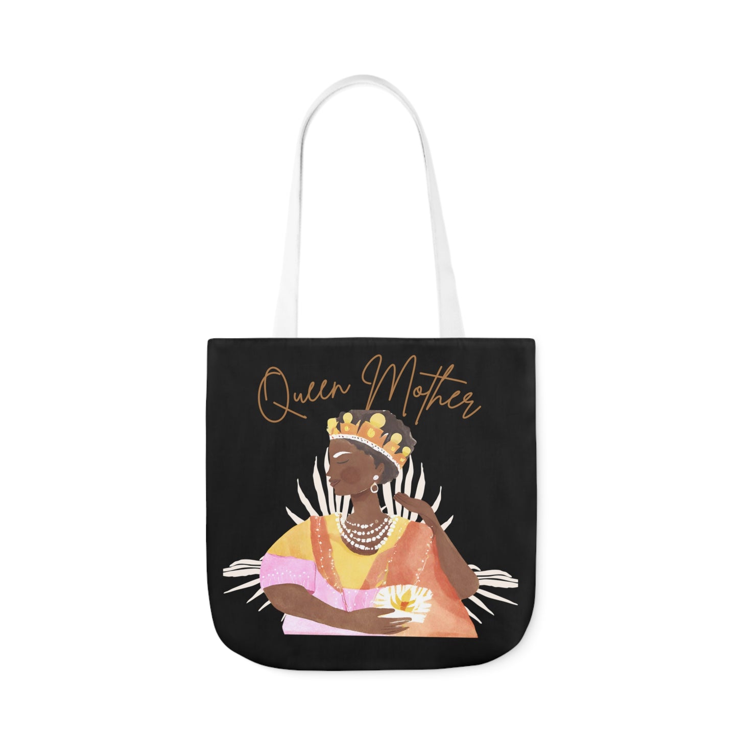 Queen Mother Canvas Tote Bag, 2-Color Straps
