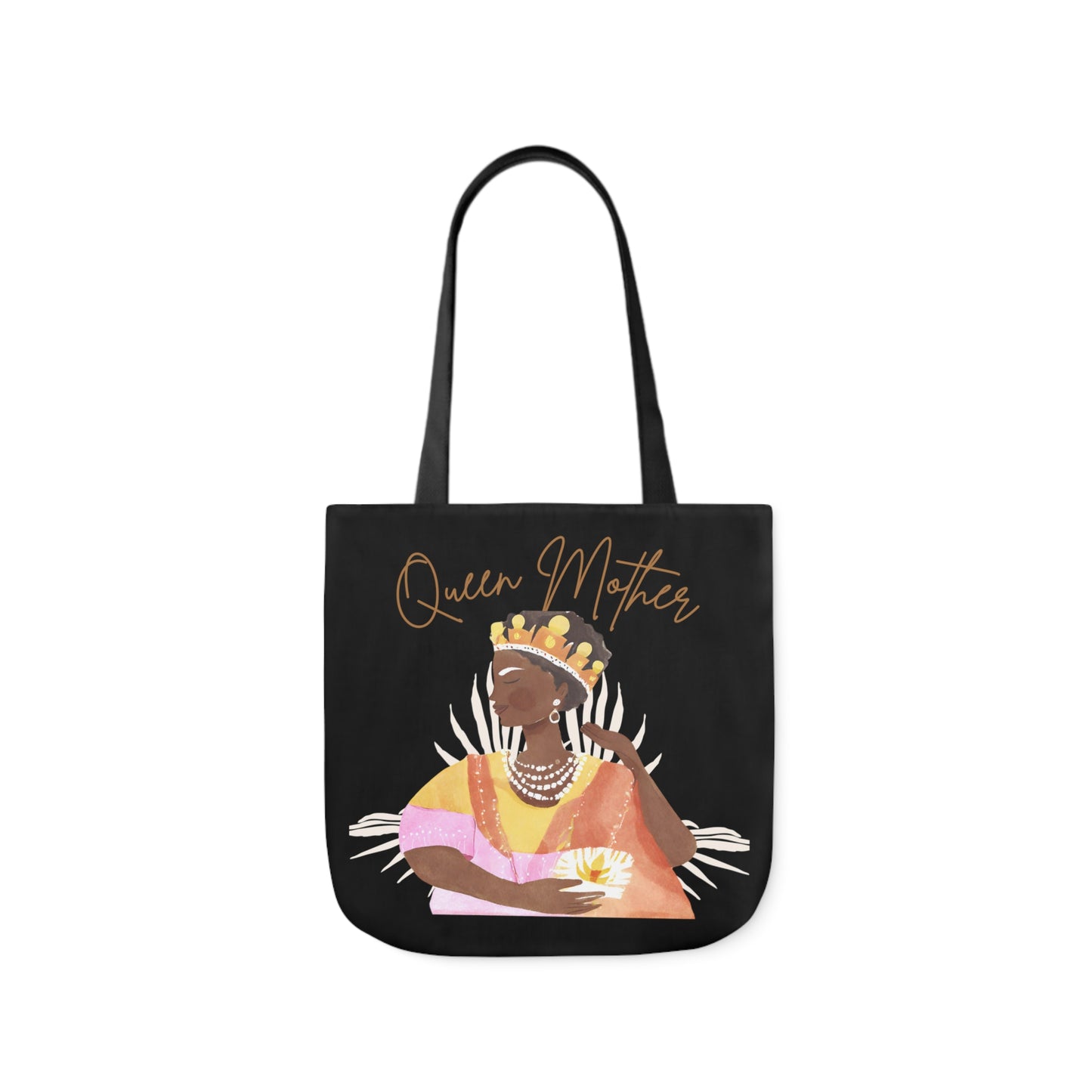 Queen Mother Canvas Tote Bag, 2-Color Straps