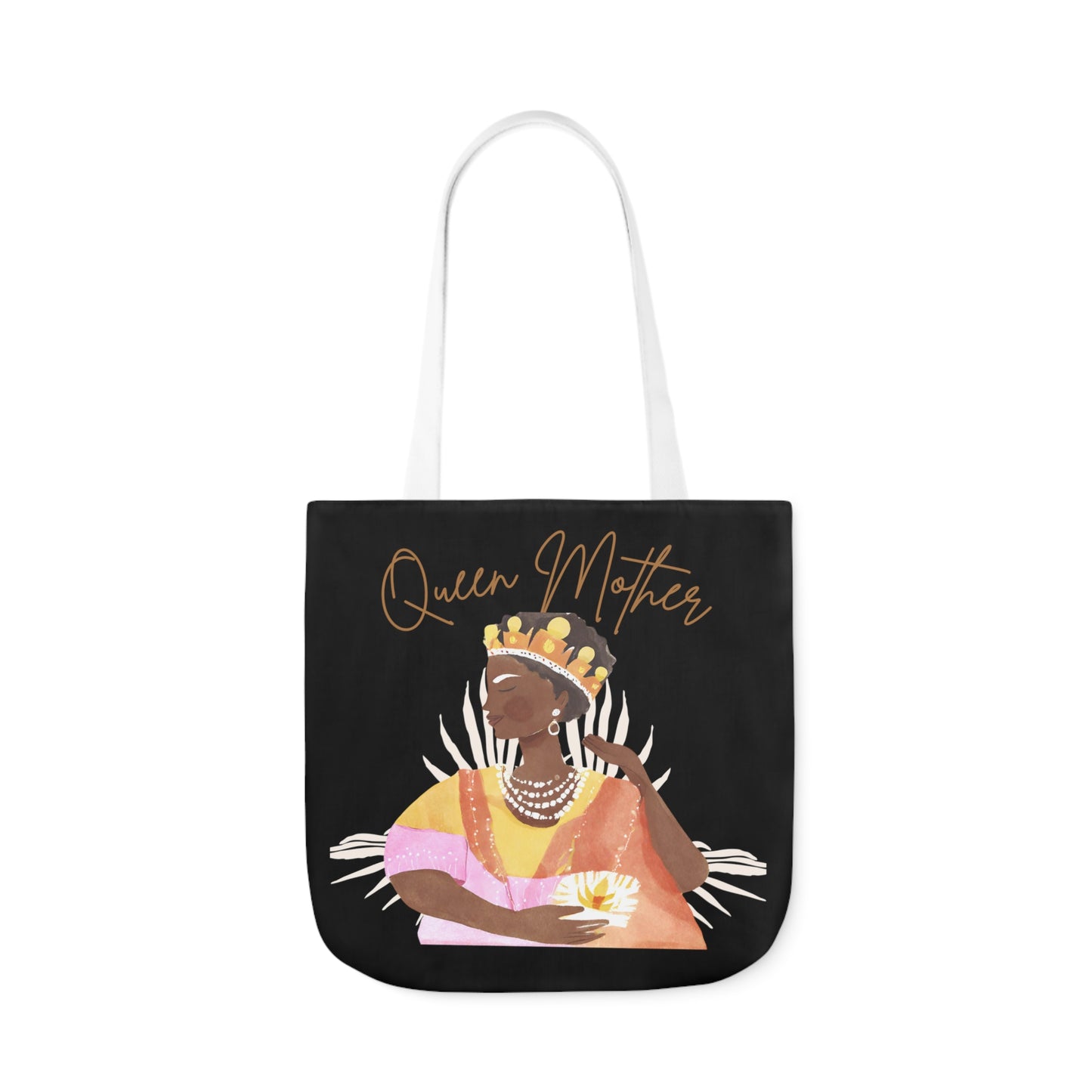Queen Mother Canvas Tote Bag, 2-Color Straps