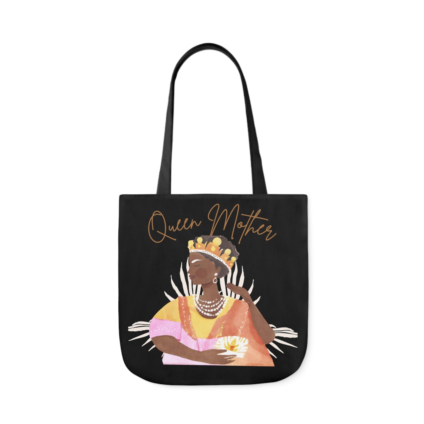 Queen Mother Canvas Tote Bag, 2-Color Straps