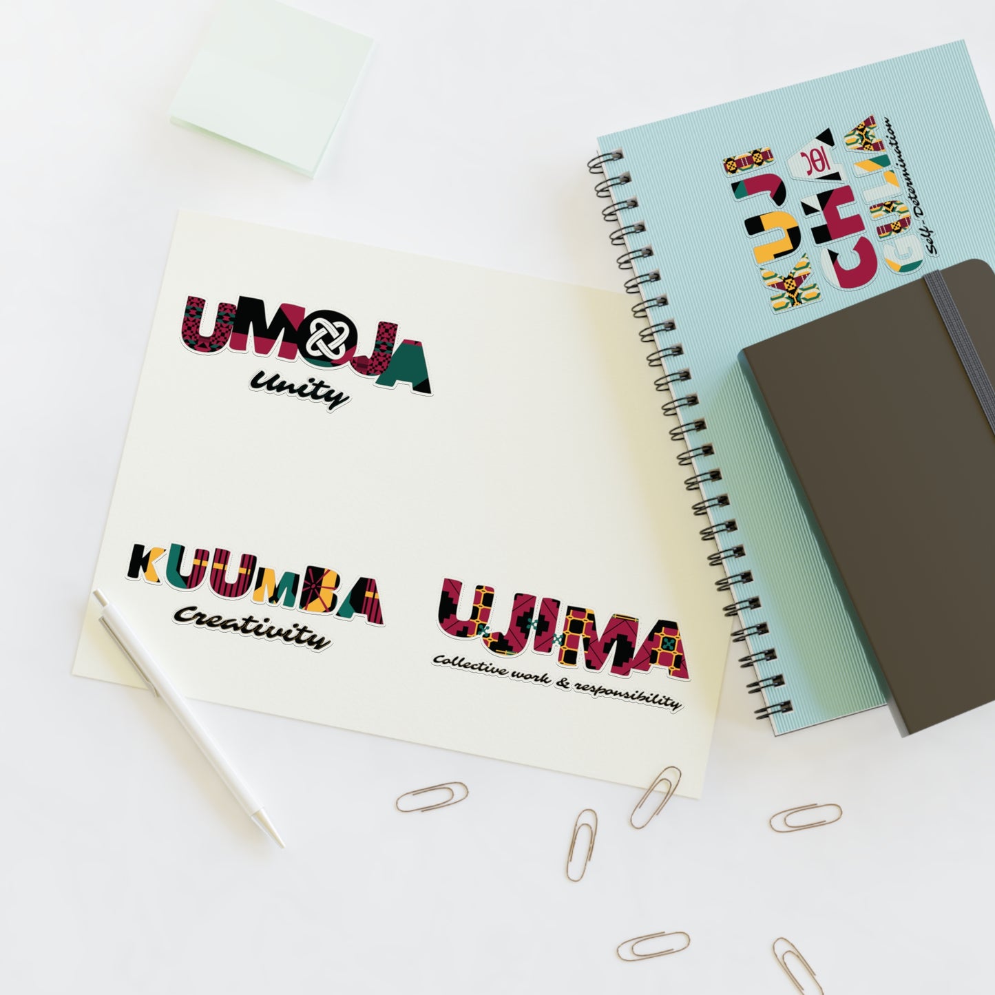 Kwanzaa Principles Sticker Sheets