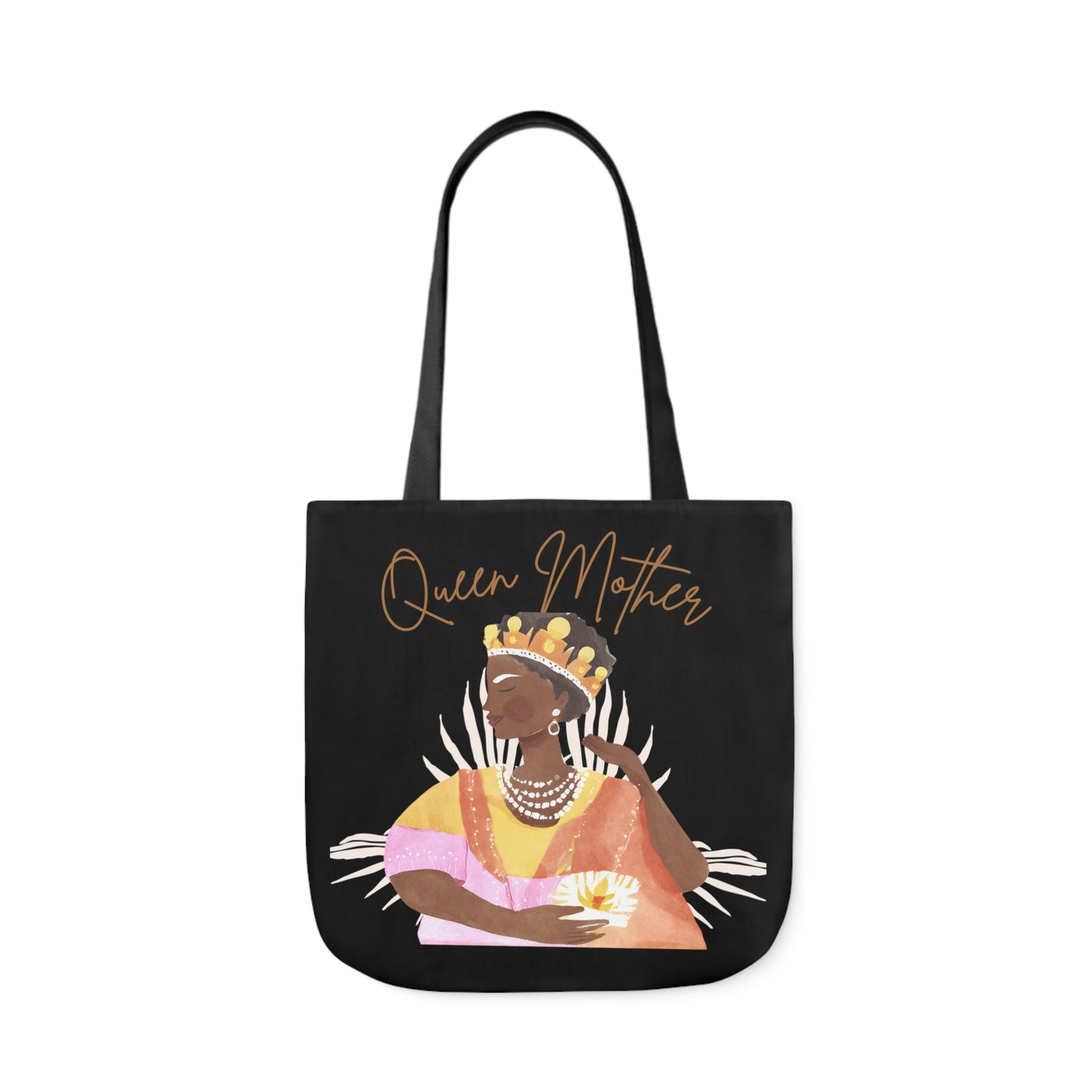 Queen Mother Canvas Tote Bag, 2-Color Straps