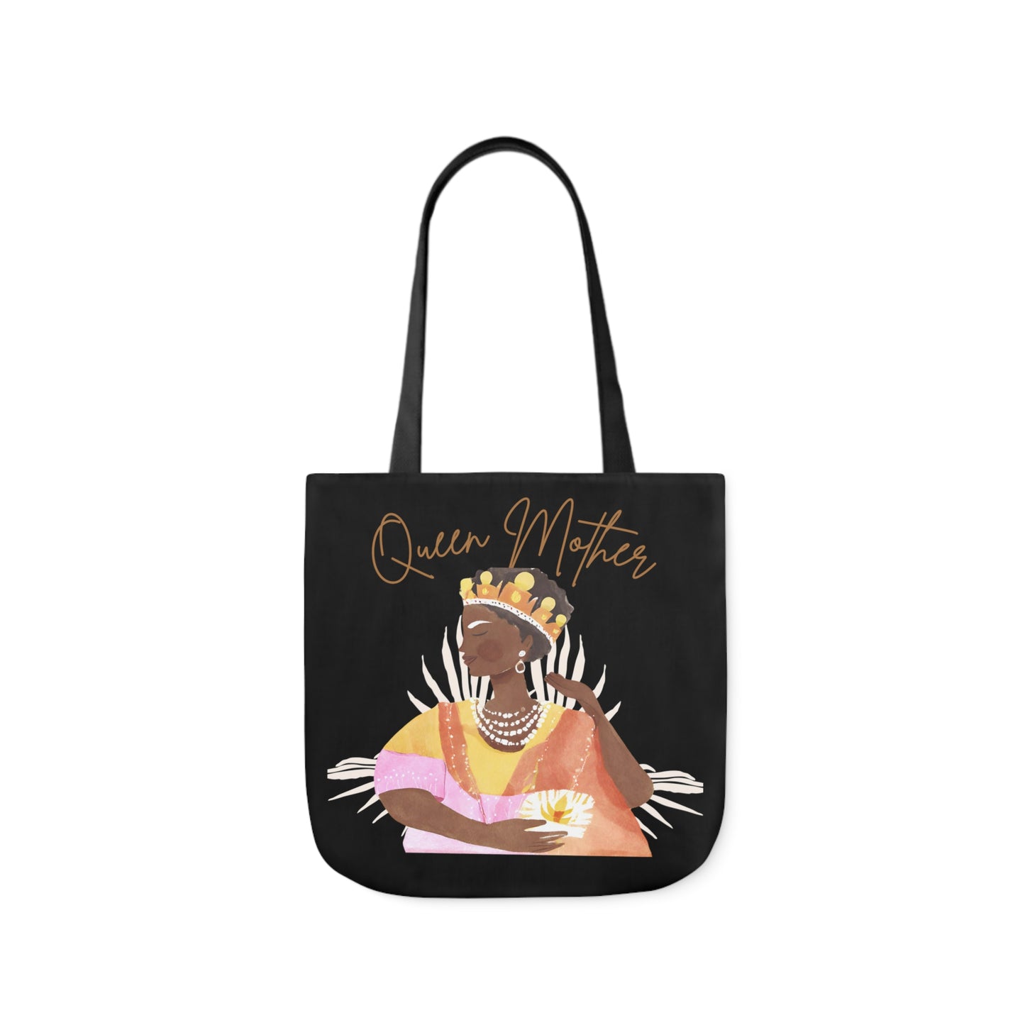 Queen Mother Canvas Tote Bag, 2-Color Straps