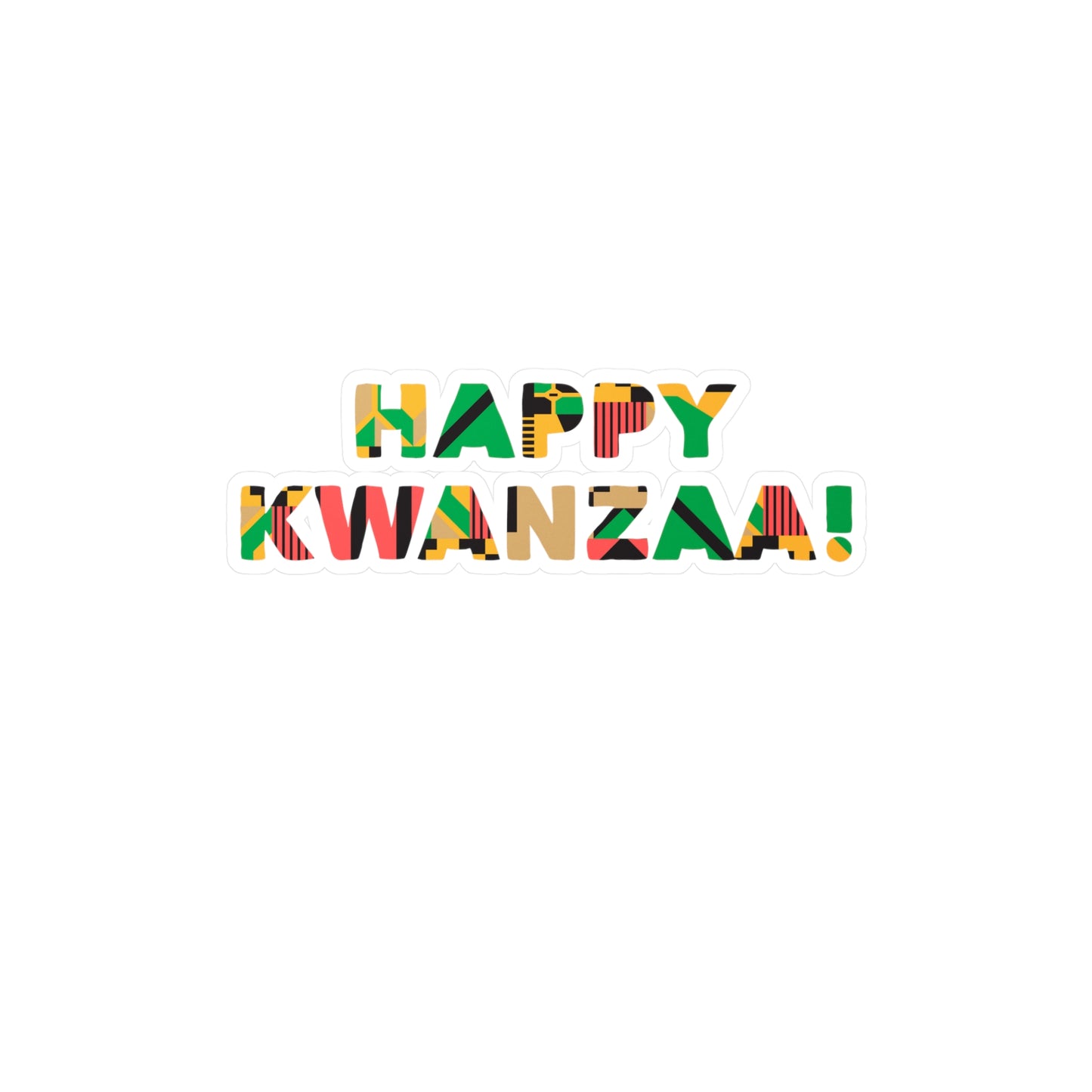 Happy Kwanzaa Vinyl Decals