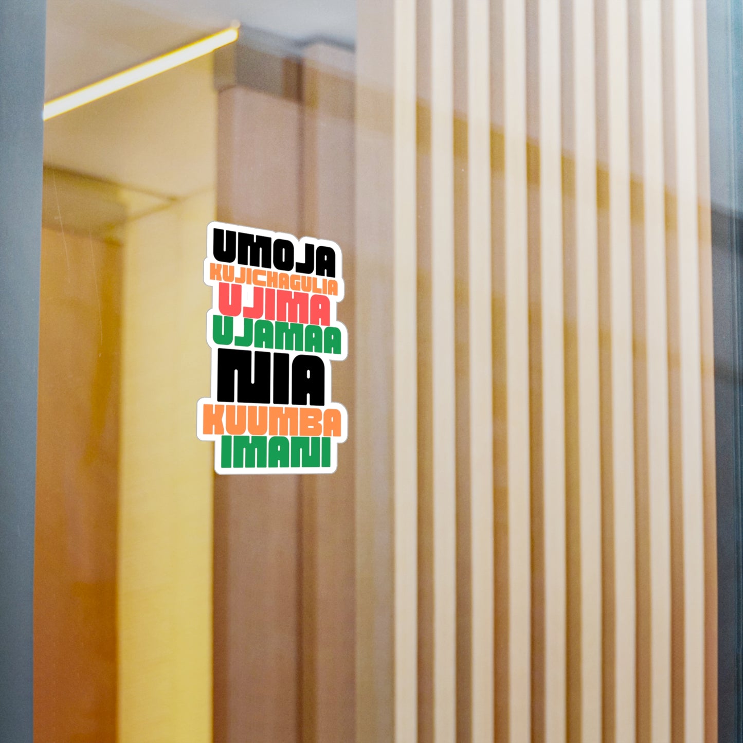 Kwanzaa Principles Vinyl Stickers